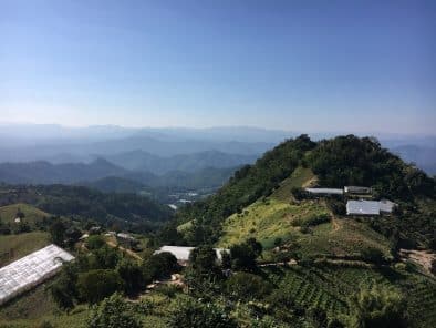 Bright blue skies and mountains i Northern Thailand