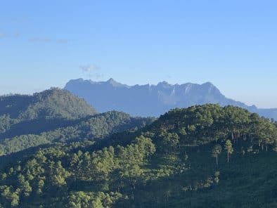 View of a stunning mountain in the distance